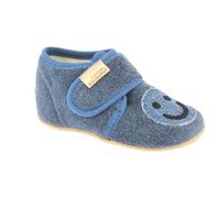 Living Kitzbühel - Kid's Baby Hook-and-Loop Terry Cloth - Smiley - Slippers size 4K, grey