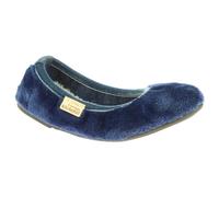 Living Kitzbühel - Kid's Ballerina Velvet - Plain - Slippers size 28, blue