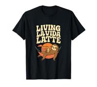 Living La Vida Latte Groovy Sloth Coffee T-Shirt