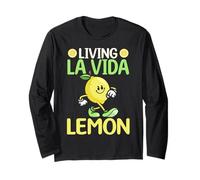 Living La Vida Lemon Cute Walking Citrus Long Sleeve T-Shirt