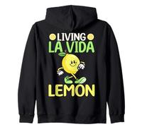 Living La Vida Lemon Cute Walking Citrus Zip Hoodie