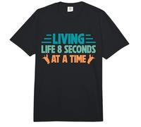 Living Life 8 Seconds at a Time Bull Riding Comfort Colors Adult Heavyweight T-Shirt