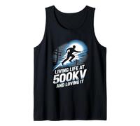 Living Life At 500kV And Loving It High Voltage Lineman Tank Top