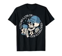 Living Life on the Sidelines Skeleton Soccer Dad Fathers Men T-Shirt