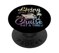 Living Life One Cruise at A Time Funny Family Cruising Lover PopSockets Adhesive PopGrip