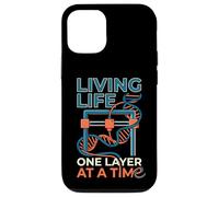 Living Life One Layer At A Time Funny 3D Printing Design Case for iPhone 12/12 Pro