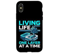 Living Life One Layer At A Time Funny 3D Printing Design Case for iPhone X/XS