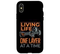 Living Life One Layer At A Time Funny 3D Printing Design Case for iPhone X/XS