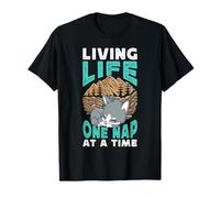 Living Life One Nap at A Time Funny Cat Sleeping Napping T-Shirt