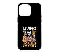 Living Life One Ukulele At A Time Floral Tropical Sunset Case for iPhone 14 Pro Max