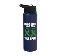 Living Liver Donor Share Your Spare Message Stainless Steel Insulated Water Bottle