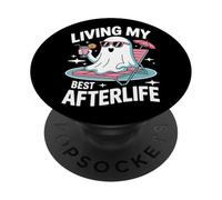 Living My Best Afterlife Halloween PopSockets Adhesive PopGrip