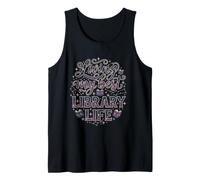 Living My Best Library Life Celestial Book Librarian Tank Top