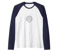 Living My Best Nine Lives Cat Lover Paw Print Raglan Baseball Tee, Men, Navy/White, XXL