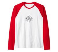 Living My Best Nine Lives Cat Lover Paw Print Raglan Baseball Tee, Men, Red/White, XL