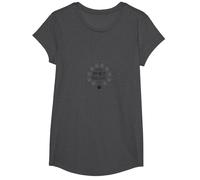 Living My Best Nine Lives Cat Lover Paw Print T-Shirt, Girls, Dark Heather Grey, Small
