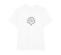 Living My Best Nine Lives Cat Lover Paw Print T-Shirt, Men's Big and Tall, White, 4X Tall