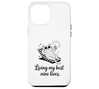 Living My Best Nine Lives Funny Cat Pun Case for iPhone 12 Pro Max