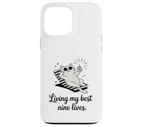 Living My Best Nine Lives Funny Cat Pun Case for iPhone 13 Pro Max