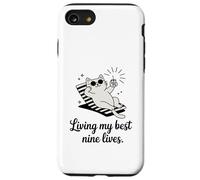 Living My Best Nine Lives Funny Cat Pun Case for iPhone SE (2020) / 7/8