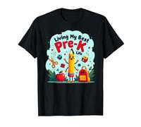 Living My Best Pre-K Life: Joyful School Adventure Begins T-Shirt, Men, Black, XL