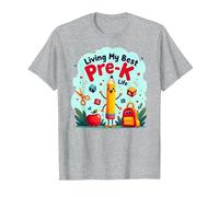 Living My Best Pre-K Life: Joyful School Adventure Begins T-Shirt, Men, Heather Grey, XL