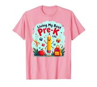 Living My Best Pre-K Life: Joyful School Adventure Begins T-Shirt, Men, Pink, XXL