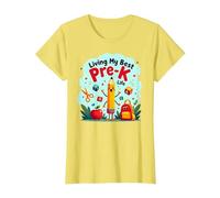 Living My Best Pre-K Life: Joyful School Adventure Begins T-Shirt, Women, Lemon, XXL