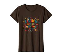 Living My Best Preschool Life T-Shirt, Women, Brown, S