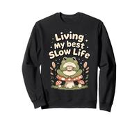 Living My Best Slow Life Cute Frog Sweatshirt