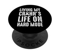Living My Crohn's Disease Life On Hard Mode PopSockets Adhesive PopGrip