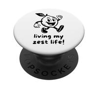 Living My Zest Life Fun Happy Lemon PopSockets Adhesive PopGrip
