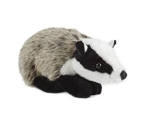 Living Nature AN234 Soft Toy Badger, Unknown, Medium (20cm), White