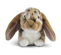 Living Nature Brown Dutch Lop Eared Rabbit Stuffed Animal Plush Toy | Fluffy Rabbit Animal | Soft Toy Gift for Kids | Boys and Girls Stuffed Doll | Naturli Eco-Friendly Plushies | 26 cm