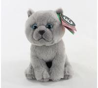 Living Nature British Grey Shorthair Kitten, Realistic Soft Cuddly Cat Toy, Naturli Eco-Friendly Plush, 17cm