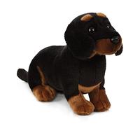 Living Nature Dachshund Soft Toy | Fluffy Dog Animal | Soft Toy Gift for Kids | 28 cm, Black