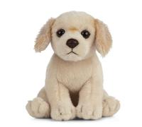 Living Nature Golden Retriever Puppy, Realistic Soft Cuddly Dog Toy, Naturli Eco-Friendly Plush, 15cm