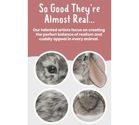 Living Nature Grey Dutch Lop Eared Rabbit Stuffed Animal Plush Toy | Fluffy S...