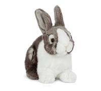 Living Nature Grey Pet Rabbit, Realistic Soft Cuddly Bunny Toy, Naturli Eco-Friendly Plush, 20cm