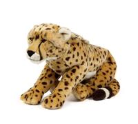 Living Nature Large Cheetah Soft Toy Realistic Plush Big Cat Educational Tag