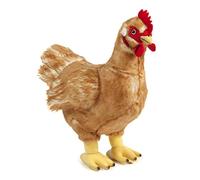 Living Nature Large Hen, Realistic Soft Cuddly Farm Toy, 32cm, Red