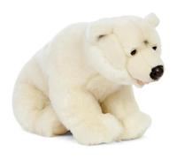 Living Nature Polar Bear Cub, Realistic Soft Cuddly Bear Toy, Naturli Eco-Friendly Plush, 45cm
