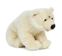 Living Nature Polar Bear Cub, Realistic Soft Cuddly Bear Toy, Naturli Eco-Friendly Plush, 45cm