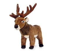 Living Nature Red Deer Stag, Realistic Soft Cuddly Deer Toy, Naturli Eco-Friendly Plush, 25cm