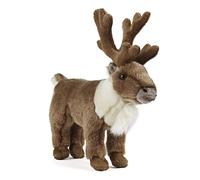 Living Nature Reindeer, Realistic Soft Cuddly Standing Reindeer Toy, 26cm, Brown