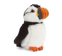 Living Nature Small Puffin, Realistic Soft Cuddly Bird Toy, Naturli Eco-Friendly Plush, 12cm, White