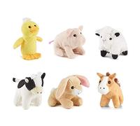 Living Nature Soft Toy Gift Bundle - 6 Pack of Farm Buddies, Various (9cm)