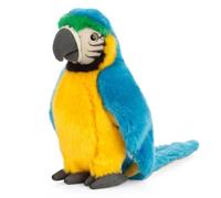 Living Nature Soft Toy - Plush Macaw Bird, Parrot Red or Blue (24cm)