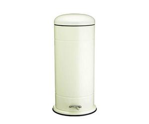Living Nostalgia Antique Cream 30L Retro Pedal Bin