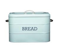 Living Nostalgia Bread Bin with Traditional top-opening lid -Vintage Blue